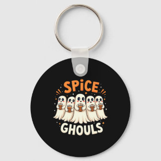 Spice Ghouls Halloween Ghost Pumpkin Keychain