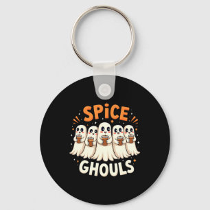 Spice Ghouls Halloween Ghost Pumpkin Keychain