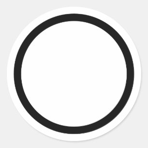 Spice jar black border blank round label sticker