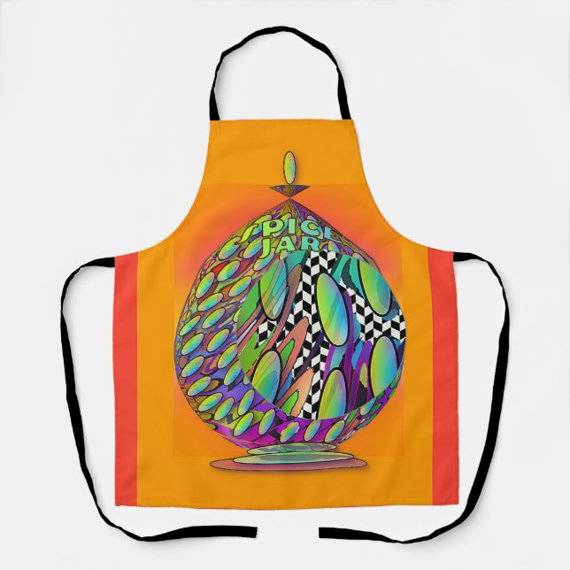 Spice Jar Chef Kitchen Gift  Apron (Front)