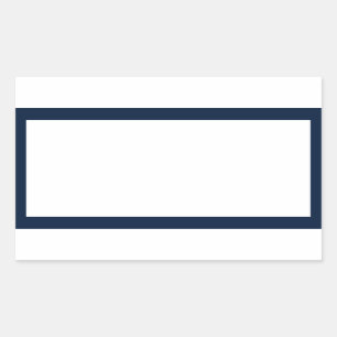 Spice jar dark navy blue border blank  sticker