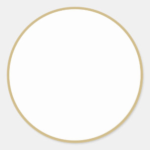 Spice jar faux gold border frame blank white classic round sticker