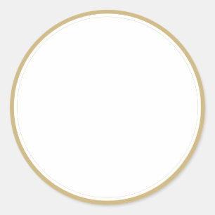 Spice jar gold border blank round label stickers