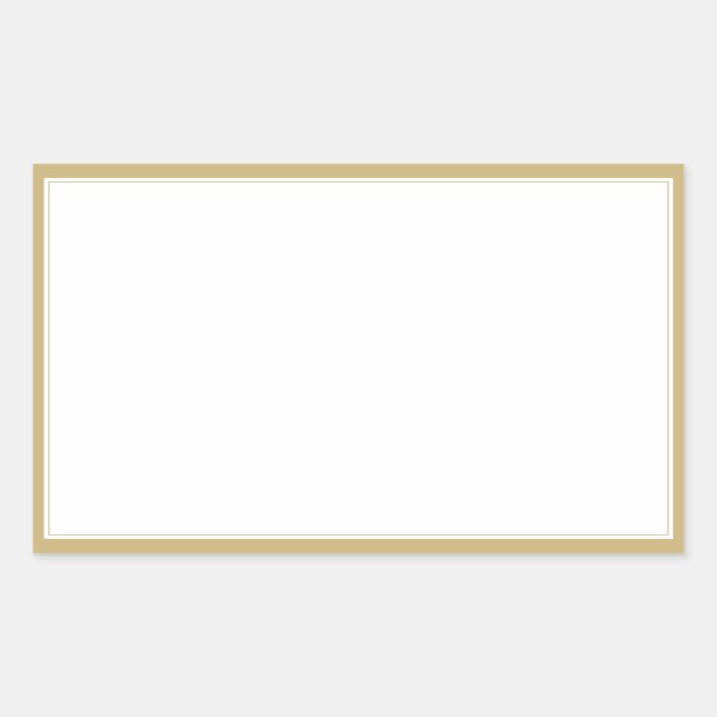 Spice jar gold borders blank rectangular labels (Front)