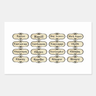 Spice Jar Labels Set Sticker
