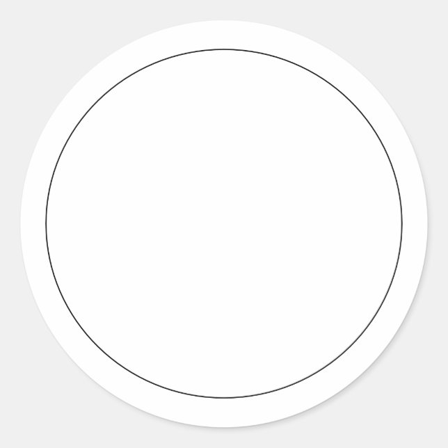 Spice jar white black border blank simple  classic round sticker (Front)