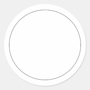Spice jar white black border blank simple classic round sticker