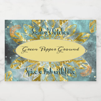 Spice Label for Jar Glitter