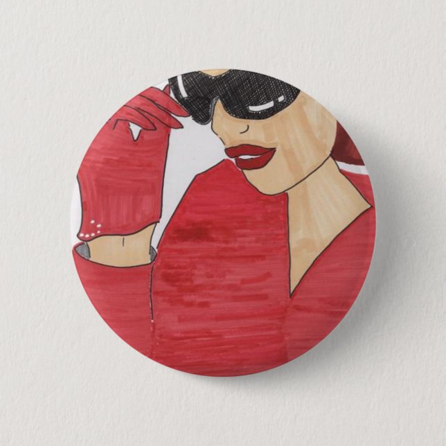 Spice & Lady 2 Inch Round Button (Front)