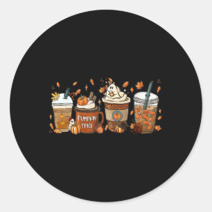 Spice Latte Fall Coffee Pumpkin Spice Thanksgiving Classic Round Sticker