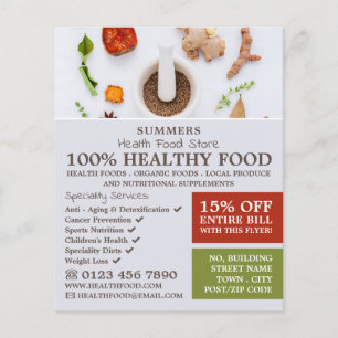 Spice Mix, Health Food Store Advertising Flyer