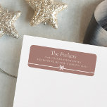 Spice | Modern Bow Simple Minimal Return Address<br><div class="desc">Sweet and simple return address labels feature a minimalist layout that's perfect for your Christmas holiday greetings or all year long. Customize with your family name and address in clean,  classic serif typeface on a soft earth tone terracotta background. A petite bow across the top completes the design.</div>