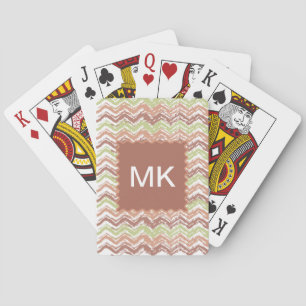 Spice Scribble Chevron ZigZag Playing Cards
