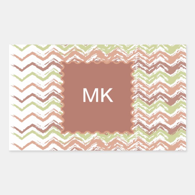 Spice Scribble Chevron ZigZag Sticker (Front)