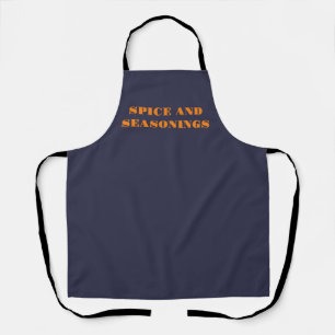 SPICE + SEASONINGS Dk Blue Grilling Barbecue Chef Apron
