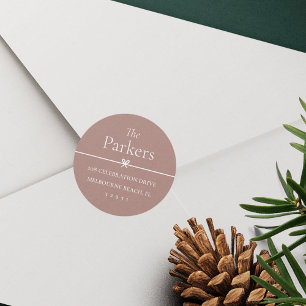 Spice Simple Minimal Bow Return Address Sticker