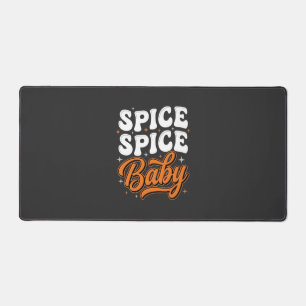Spice Spice Baby Halloween Retro Typography Design Desk Mat