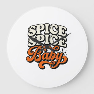 Spice Spice Baby Vintage Retro Typography Shirt De Large Clock