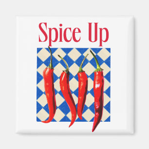 Spice Up Bold Chili Pepper Bold Magnet