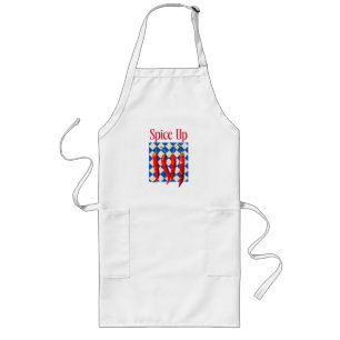 Spice Up Bold Chili Pepper Long Apron
