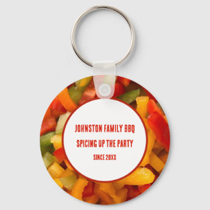 Spice Up The Party BBQ Summer Family Picnic Keychain