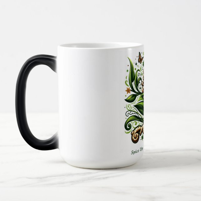"Spice Up Your Life With Ginnger" Herbal  Magic Mug (Left)