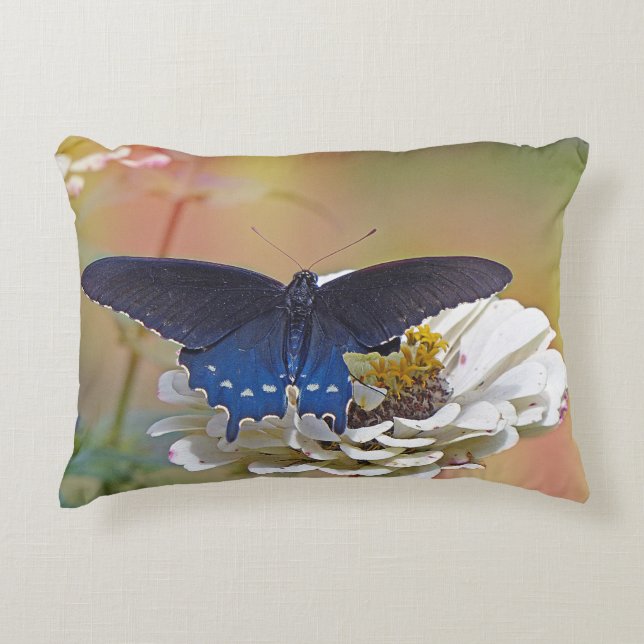 Spicebush Swallowtail Accent Pillow (Front)