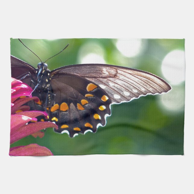 Spicebush Swallowtail Kitchen Towel (Horizontal)