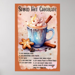 Spiced hot chocolate recipe poster