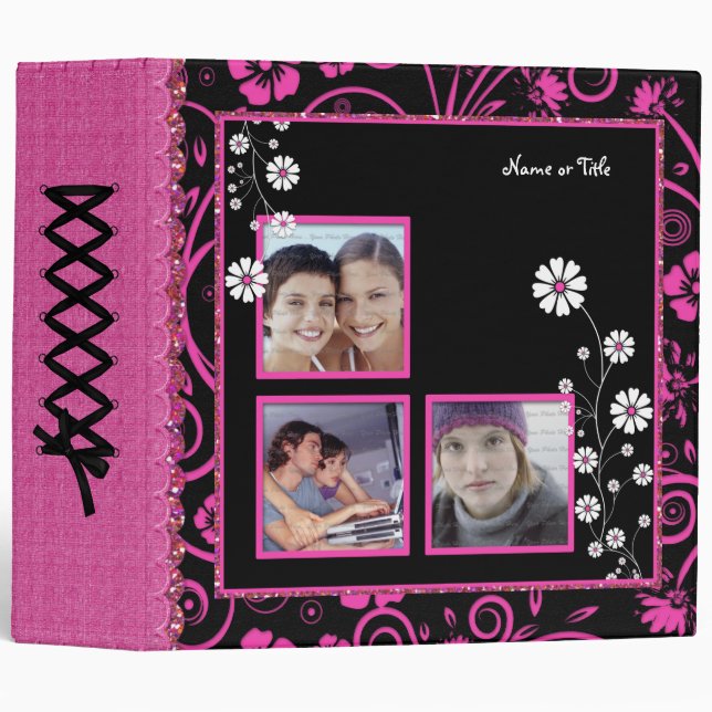 Spiced Pink Triple Photo Binder (Front/Spine)