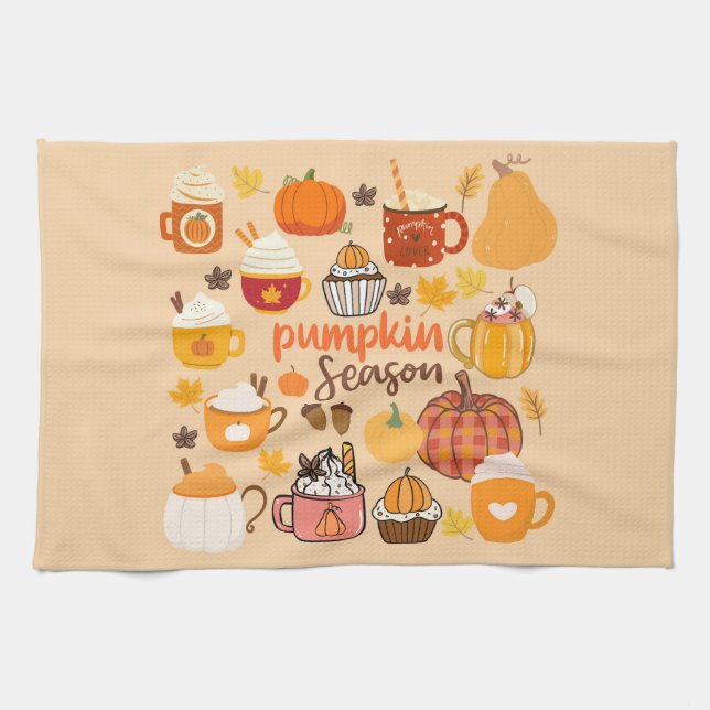 Spiced Pumpkin Season Kitchen Towel (Horizontal)