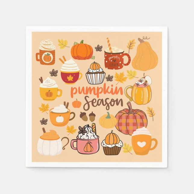  Spiced Pumpkin Season Napkin (Front)