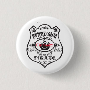 Spiced Rum Pirate Drink Thunder_Cove 1 Inch Round Button
