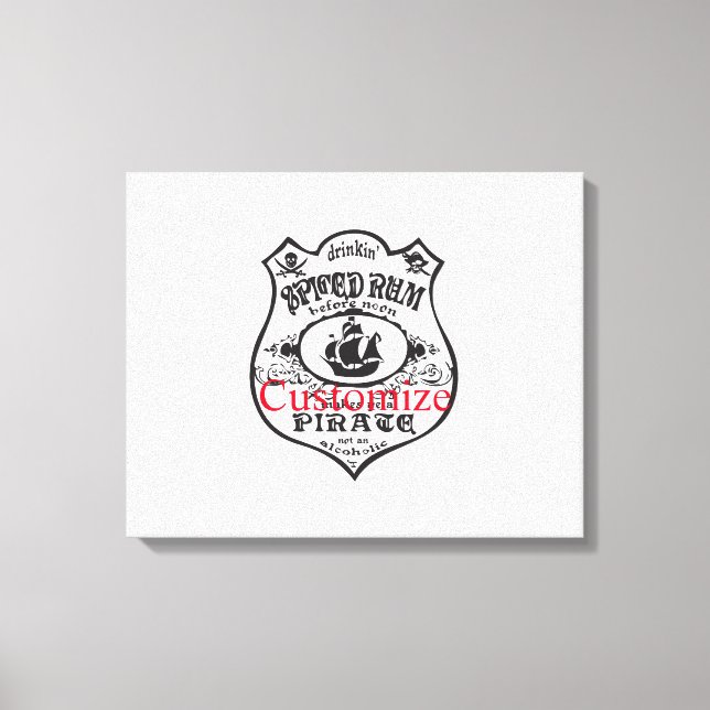 Spiced Rum Pirate Drink Thunder_Cove  Canvas Print (Front)