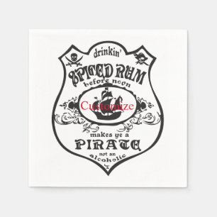Spiced Rum Pirate Drink Thunder_Cove Napkin