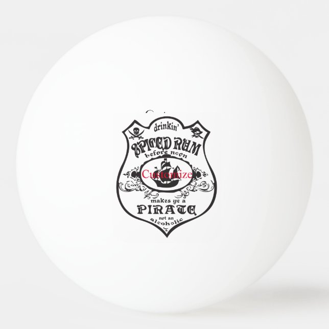 Spiced Rum Pirate Drink Thunder_Cove Ping Pong Ball (Front)