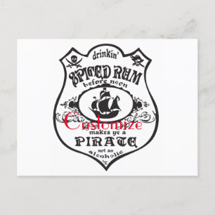 Spiced Rum Pirate Drink Thunder_Cove  Postcard
