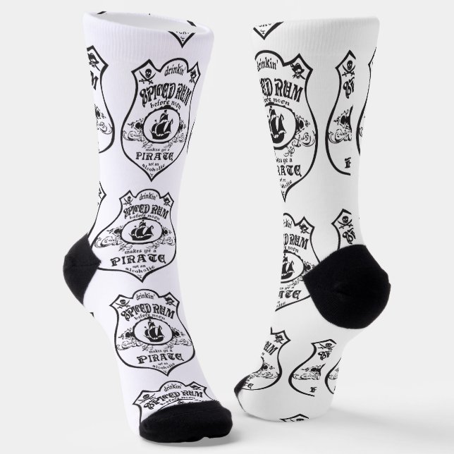 Spiced Rum Pirate Drink Thunder_Cove  Socks (Angled)