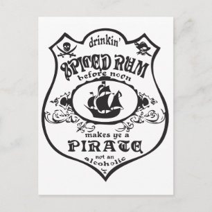 Spiced Rum Pirate Postcard