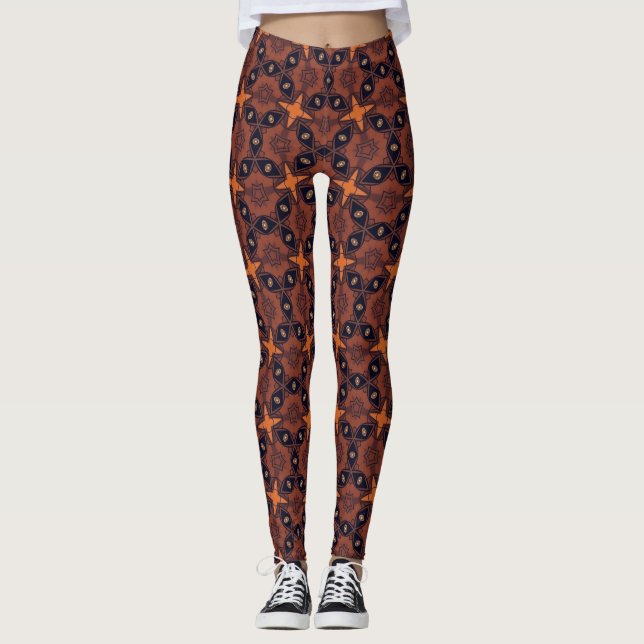 Spiced Starfall Trellis Leggings (Front)