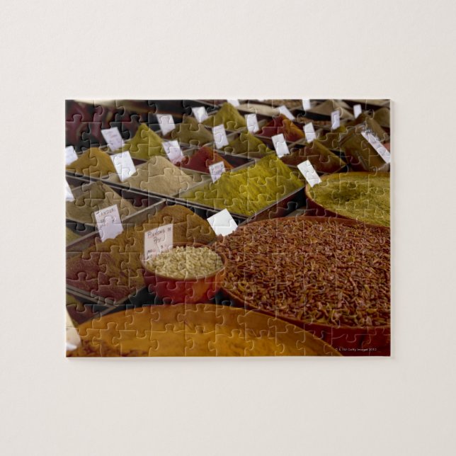 Spices in farmer's market jigsaw puzzle (Horizontal)