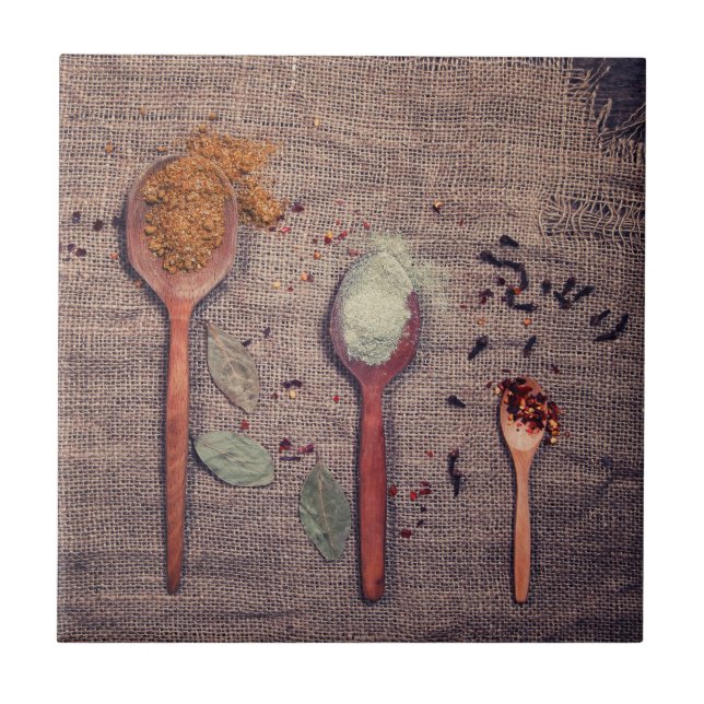 Spices on spoons tile (Front)