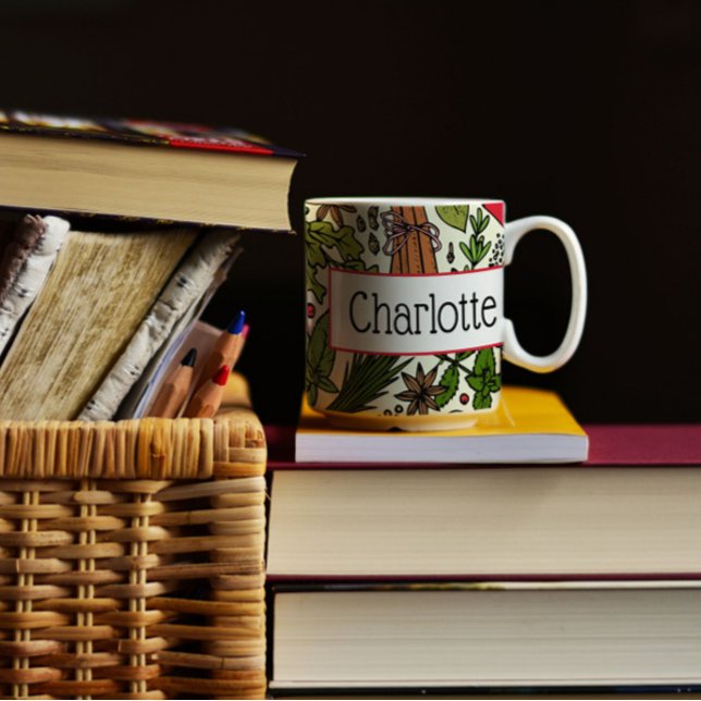 Spices pattern custom name coffee mug (Creator Uploaded)