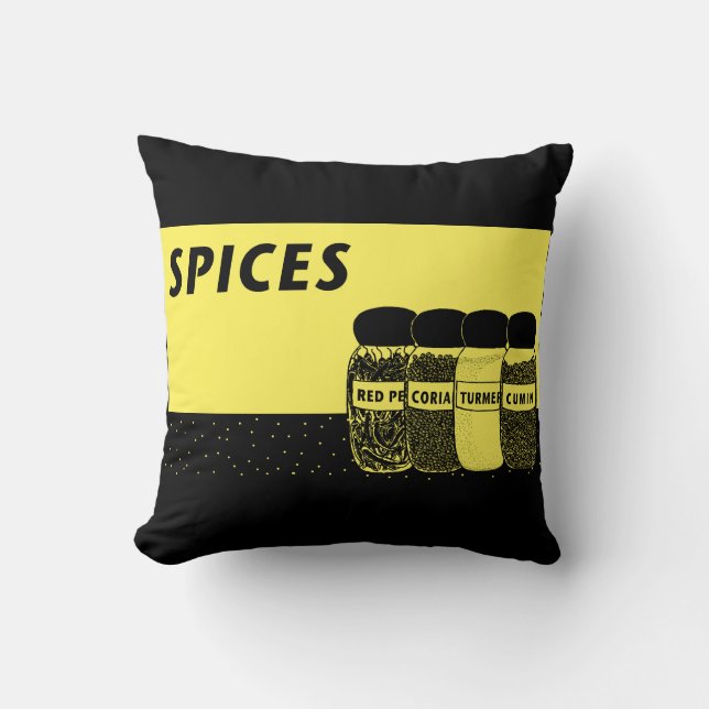 Spices Throw Pillow (Front)