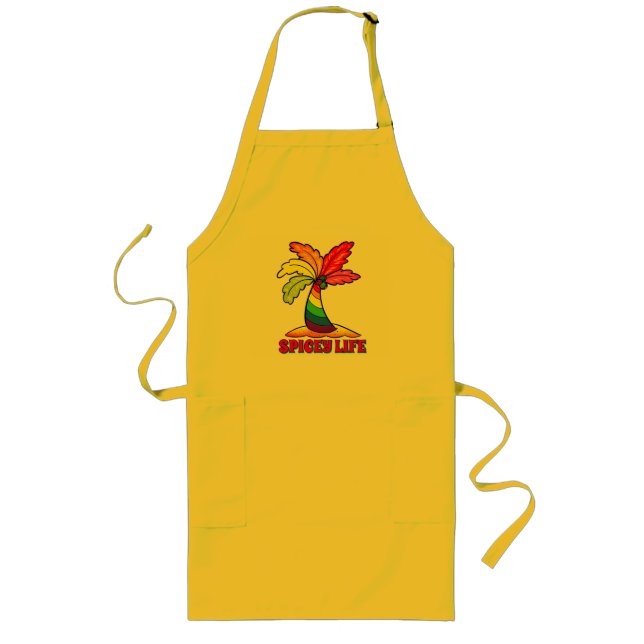  SPICeY LIFE Rainbow Palm  Long Apron (Front)