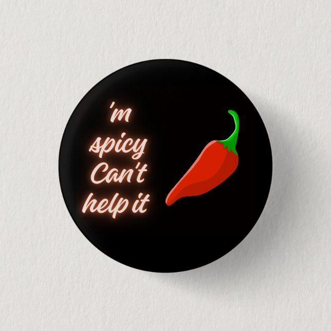 Spicy  1 inch round button (Front)