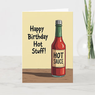 Spicy Bottle Birthday Card