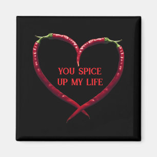Spicy Chili Pepper Heart Magnet
