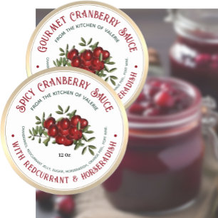 Spicy Cranberry Horseradish Sauce with Red Currant Classic Round Sticker