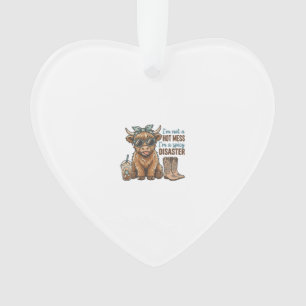 Spicy Disaster Highland Cow Coffee Western Shirt D Ornament